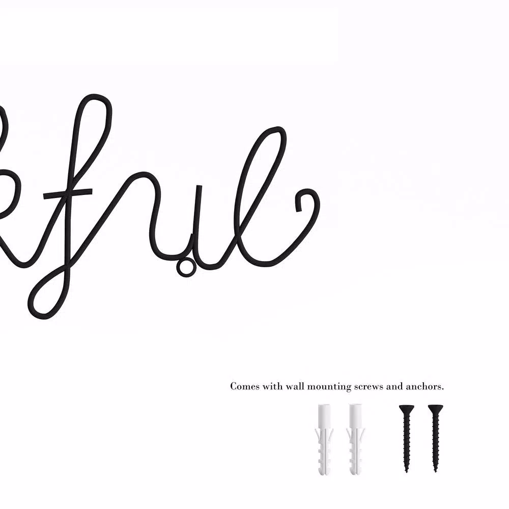 Lavish Home "Be Thankful" Metal Cutout Sign