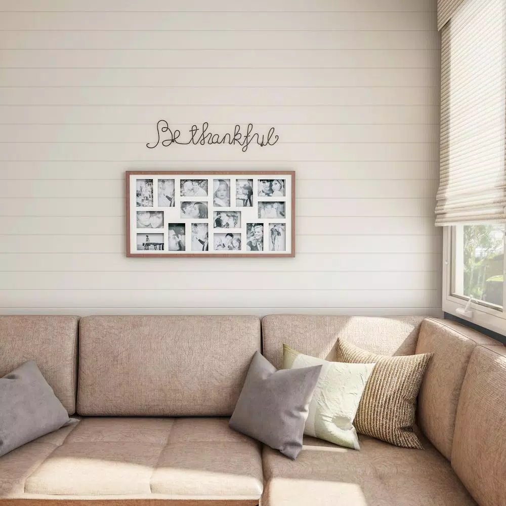 Lavish Home "Be Thankful" Metal Cutout Sign