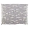 LR Resources Abstract Zigzag Black Melange Pure Cotton Decorative Throw Blanket