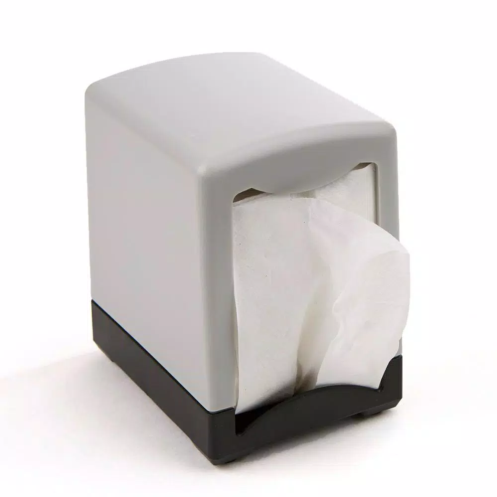 Mind Reader Freestanding Black 7 in. Interfold Table Top Napkin Dispenser (2-Pack)