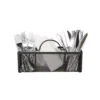 Mind Reader 3-Section Black Mesh Cutlery Holder, Serve Ware Holder, Silverware Organizer, Forks, Spoons, Knives, Countertops