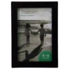 Northlight 7.25" Solid Rectangular 4" x 6" Photo Picture Frame with Easel Back - Matte Black