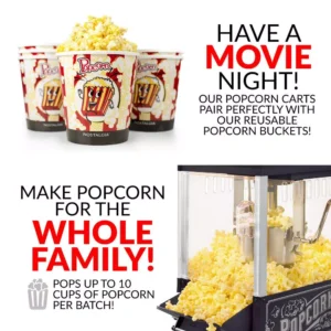 Nostalgia 390-Watts 2.5 oz. Black Kettle Popcorn Maker