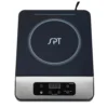 SPT 1650-Watts 8 in. Single Burner Induction Cooker (Silver/Black) with 3.5L Induction Ready Stainless Steel Pot w/Glass Lid