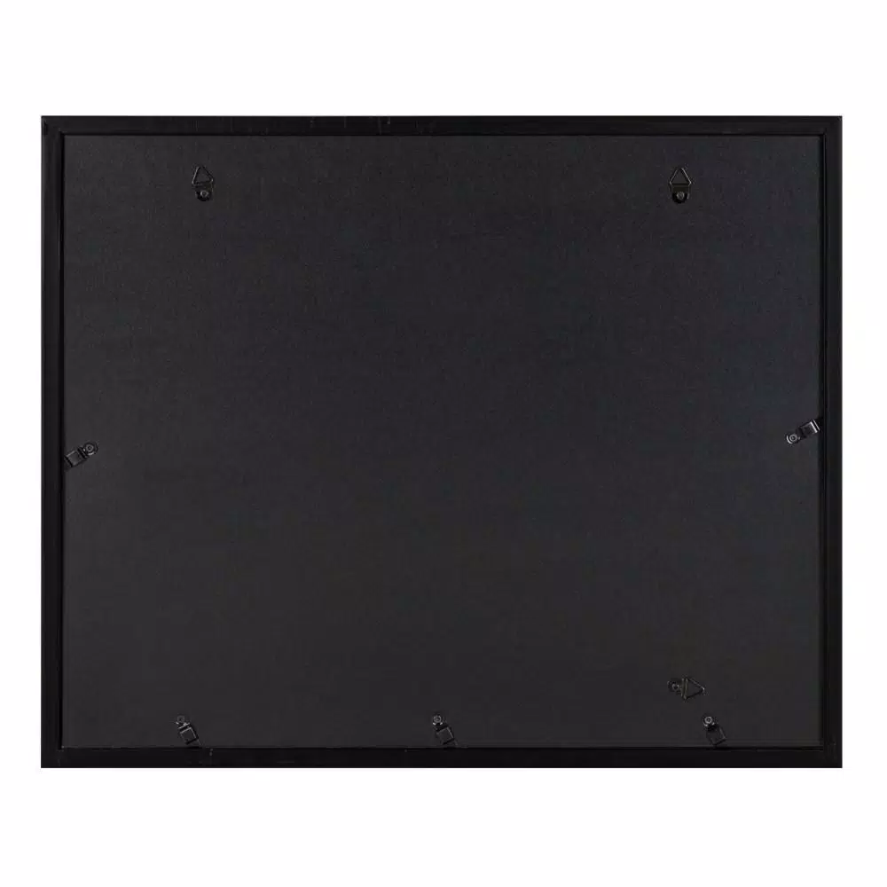 DesignOvation LeMans 8.5 in. x 11 in. Black/Walnut Brown Picture Frames (Set of 4)