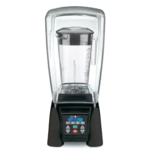 Waring Commercial Xtreme 64 oz. 10-Speed Clear Blender Black with 3.5 HP, LCD Display, Programmable & Sound Enclosure