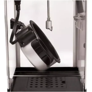West Bend 4-Quart Black Hot Oil Movie Theater Style Popcorn Popper Machine with Nonstick Kettle Includes Measuring Cup and Scoop