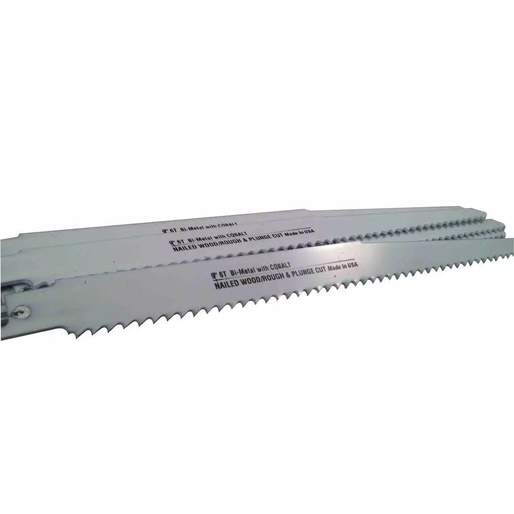 BLU-MOL 9 in. x 3/4 in. x 0.050 in. 6 Teeth per in. Wood Cutting Bi-Metal Reciprocating Saw Blade (5-Pack)