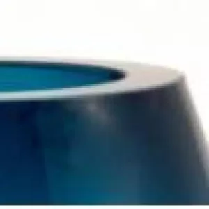 Badash Crystal 8 in. Samantha Cobalt Blue European Mouth Blown Thick Walled Decorative Vase
