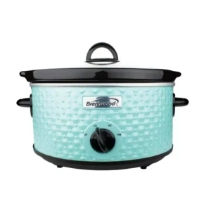 Brentwood Appliances Diamond 3.5 Qt. Blue Slow Cooker with Tempered Glass Lid