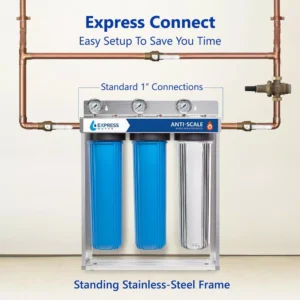 Express Water Express Water 3 Stage Whole House Water Filtration System – Sediment, PHO, Carbon – includes Pressure Gauges and more