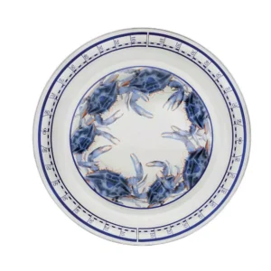 Golden Rabbit Blue Crab 20 in. Enamelware Serving Tray