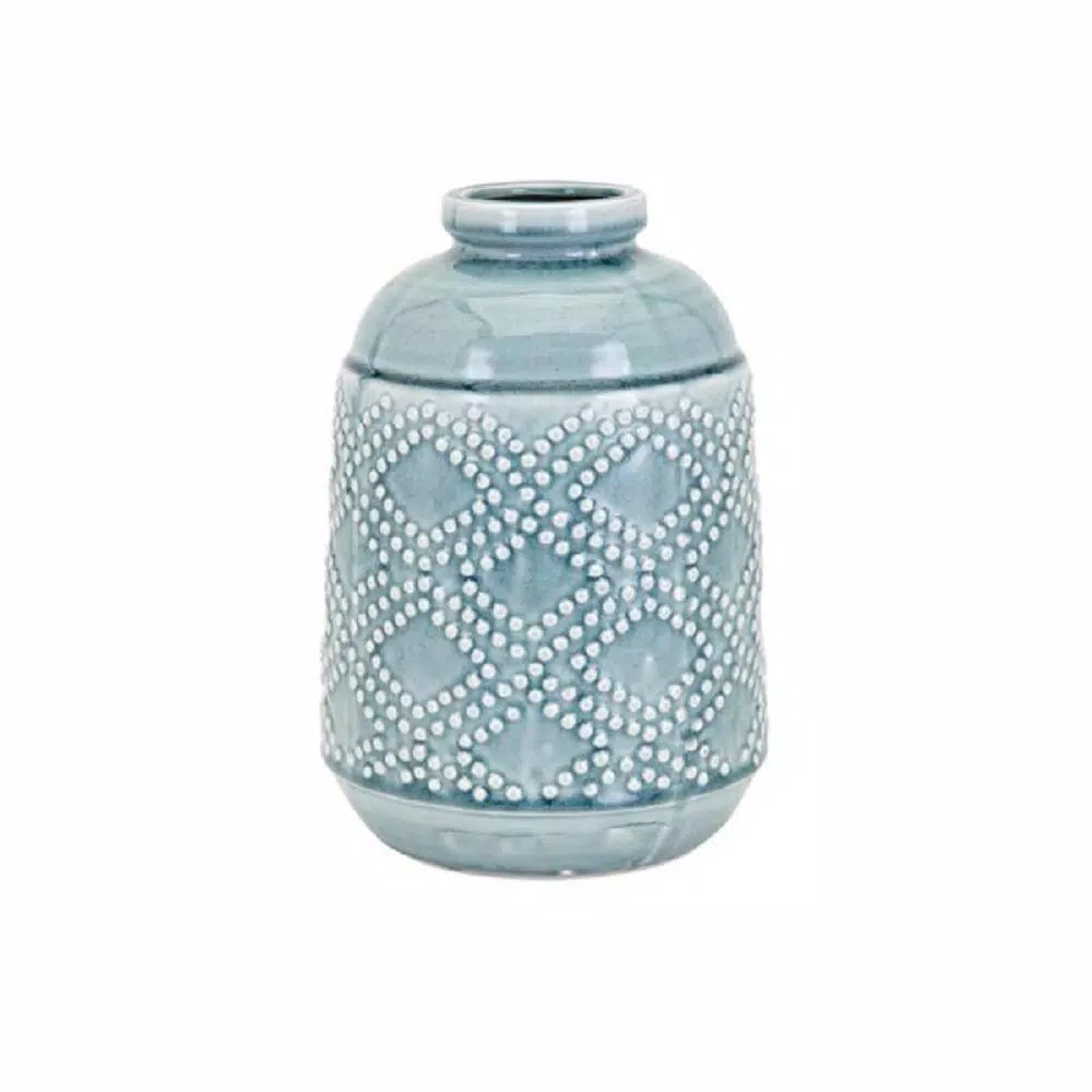 IMAX Felix Ceramic Blue Medium Vase