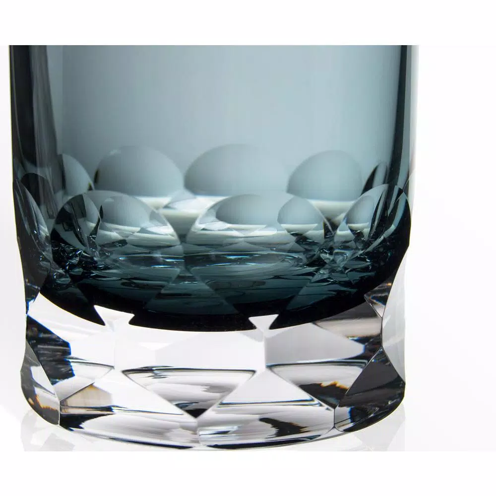 Rolf Glass Vienna 7 oz. Smoke Blue Old-Fashioned (Set of 2)