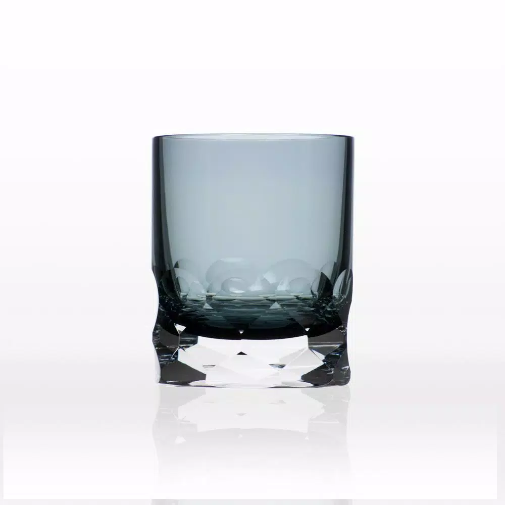 Rolf Glass Vienna 7 oz. Smoke Blue Old-Fashioned (Set of 2)
