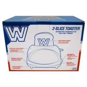 Uncanny Brands Blue WWE Retro Two-Slice Toaster -- 600 Watts