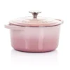 Crock-Pot Artisan 3 qt. Round Cast Iron Nonstick Dutch Oven in Blush Pink with Lid