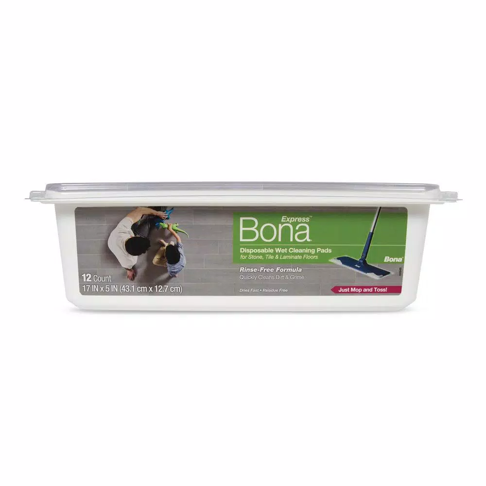 Bona Hard-Surface Floor Disposable Wet Cleaning Pads (12-Pack)
