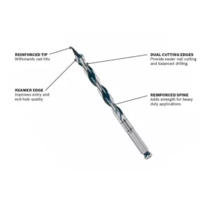 Bosch Daredevil 1-1/4 in. x 7-1/2 in. Tube Auger Bit