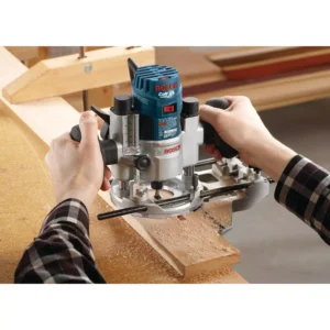 Bosch 12 Amp 2-1/4 HP Plunge and Fixed Base Corded Router Kit with Bonus Guide, Dust Extraction Hood and Adapter