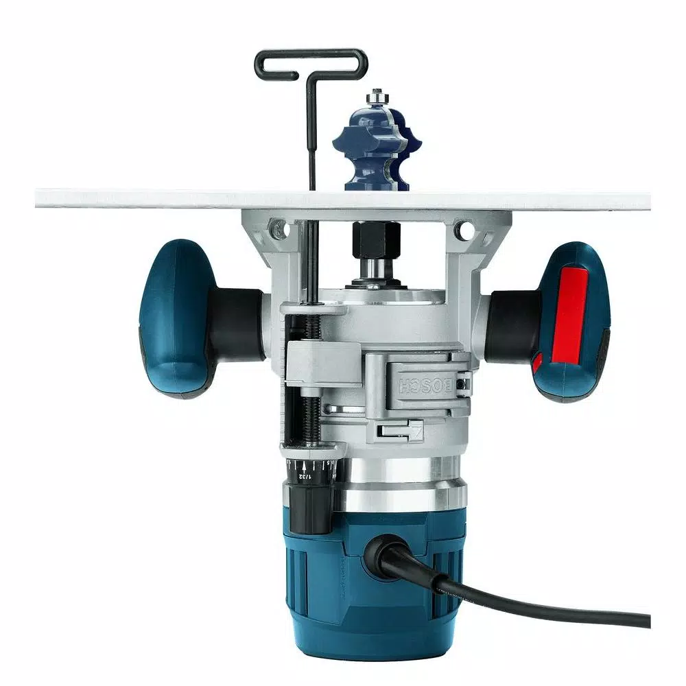 Bosch 15 Amp 3-1/2 in. 2.3 HP Corded Electric Variable Speed Fixed Base Router Kit with Trigger Control