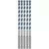 Bosch 1/4 in. x 4 in. x 6 in. BlueGranite Turbo Carbide Hammer Drill Bit for Concrete, Stone, and Masonry Drilling (5-Pack)