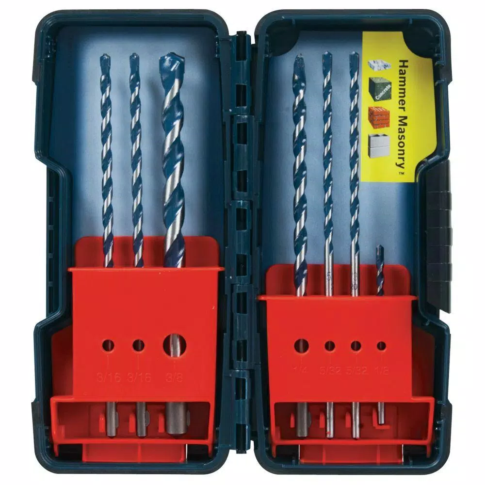 Bosch Assortment Pack of BlueGranite Turbo Carbide Hammer Drill Bits (7-Piece)