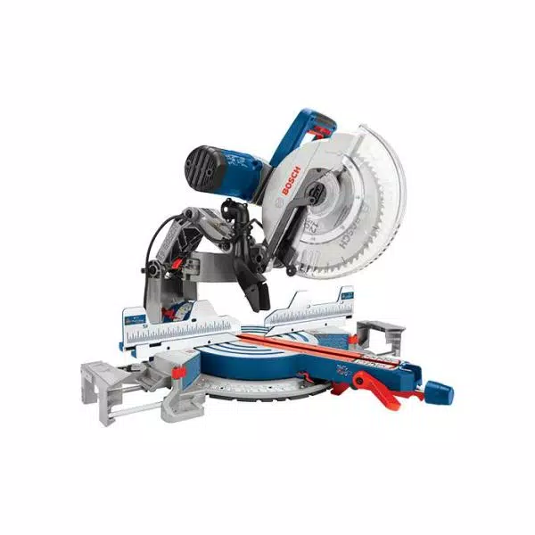 Bosch 15 Amp 12 in. Corded Dual-Bevel Sliding Glide Miter Saw with 60 Tooth Saw Blade