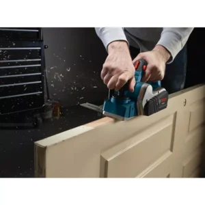 Bosch 6.5 A 3-1/4in. Corded Planer Kit with Reversible Carbide Blade+3-1/4 in.Tungsten Carbide Woodrazor Planer Blades(2-Pack)