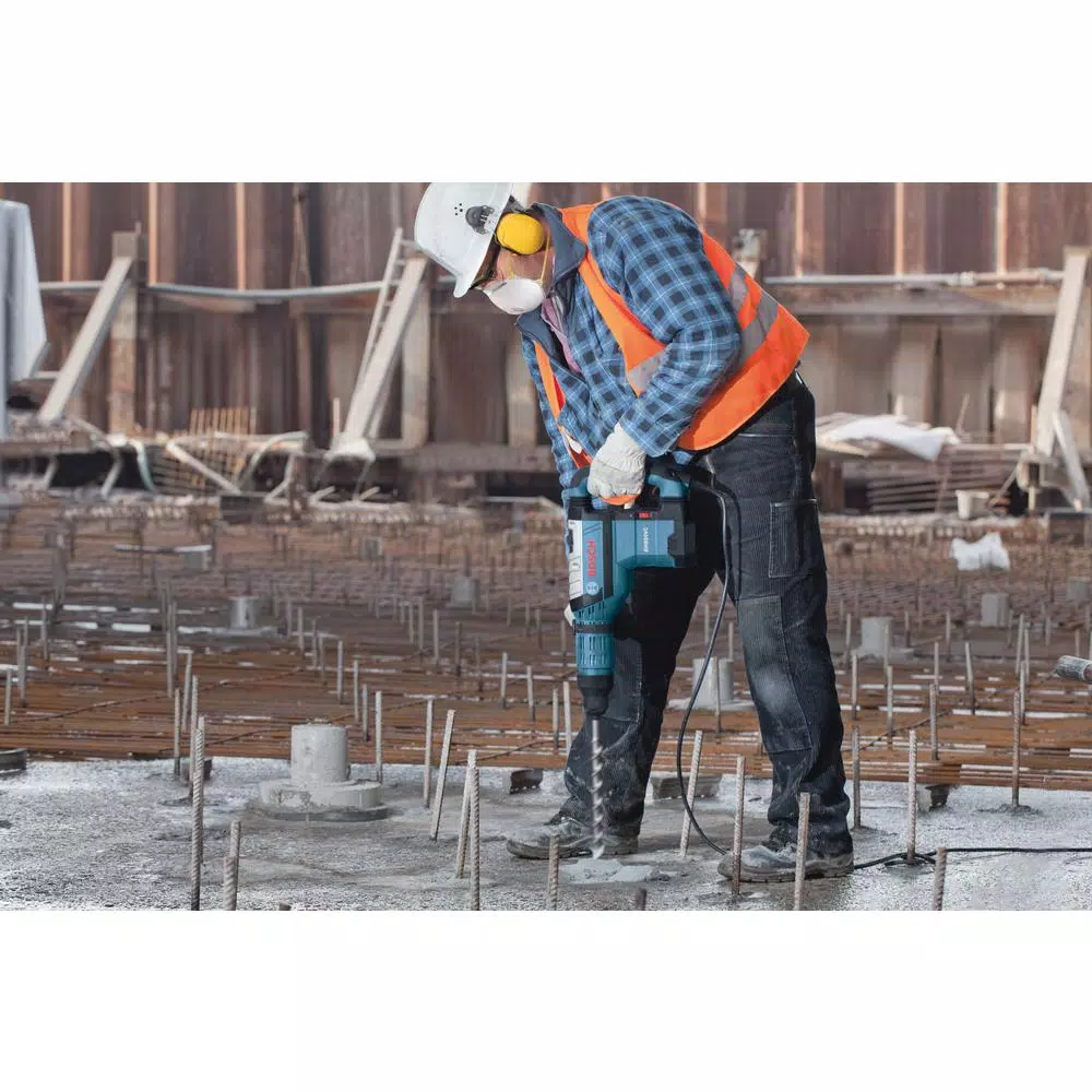 Bosch 15 Amp 2 in. Corded Variable Speed SDS-Max Concrete/Masonry Rotary Hammer Drill with Carrying Case