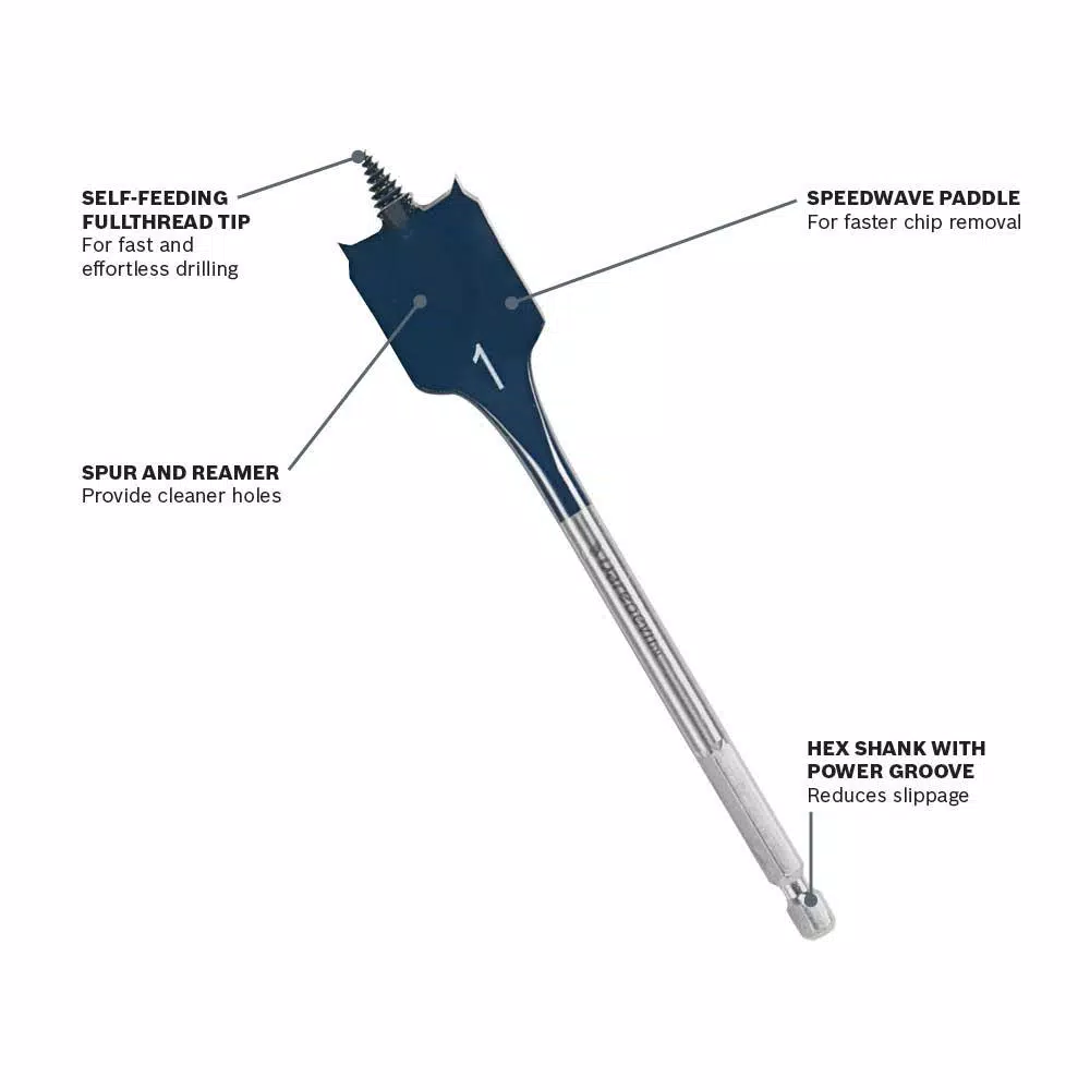 Bosch Daredevil 1 in. x 6 in. Spade Bit Set (2-Pack)