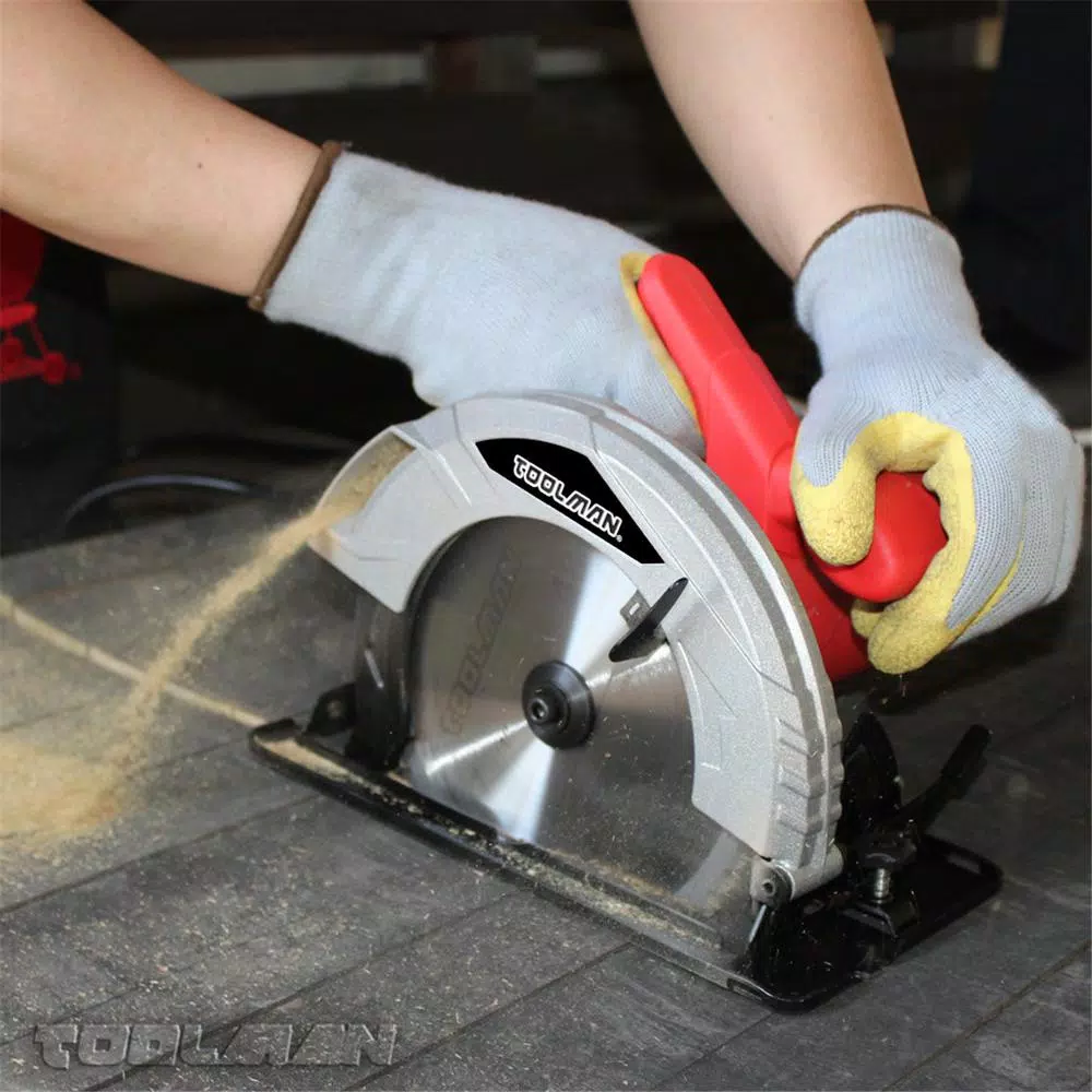 Boyel Living 12 Amp Corded 7-1/4 in. Circular Saw with Wide Cutting Range and Blade Guard