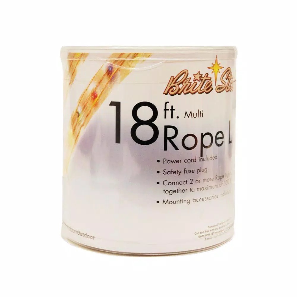 Brite Star 18 ft. 50-Light Multi-Color Rope Light