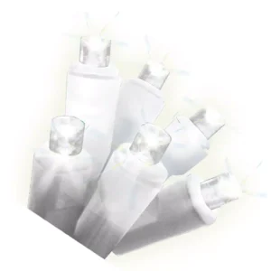 Brite Star 50-Light Warm White Micro Mini Flex-Shape LED Light String, White Wire