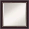 Amanti Art Signore 24 in. W x 24 in. H Framed Square Beveled Edge Bathroom Vanity Mirror in Bronze Bronze