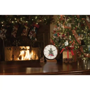 Bulova Holiday Sounds Hardwood Case Table Clock