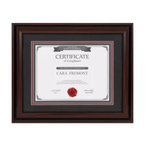 DesignOvation Watson 11x14 matted to 8.5x11 Brown Picture Frame Set of 4