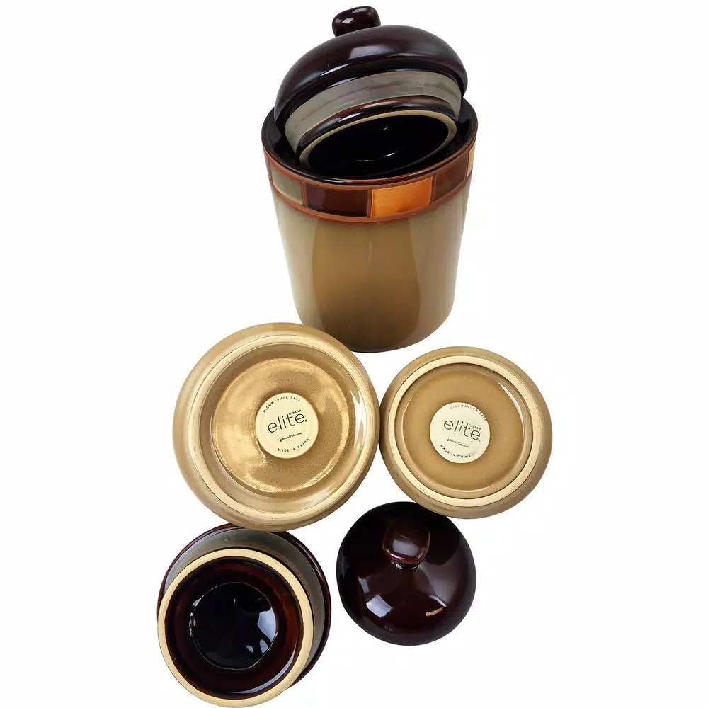 GIBSON elite Casa Estebana 3-Piece Stone Canister Set