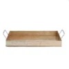 Mind Reader Cooper Plated Galvanized Serving Tray with Handles Rectangular Tray, Brown
