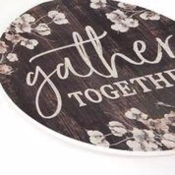 P Graham Dunn "Gather Together" Oversized Brown Washed Wood Wall Decor