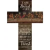 P Graham Dunn I Am The Bread Brown Pine Wood Cross Wall Decor