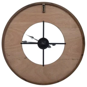Pinnacle Rustic Reclaimed Wood and Metal Brown Wall Clock