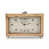 Zentique Wooden Box with Metal Ring Table Clock