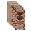 RITZ T-fal Coffee Multicolor Cotton Fiber Reactive Print and Solid Kitchen Dish Towel (Set of 6)