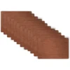 RITZ 19 in. x 13 in. Copper Metallic Stitched PVC Placemats (Set of 12)