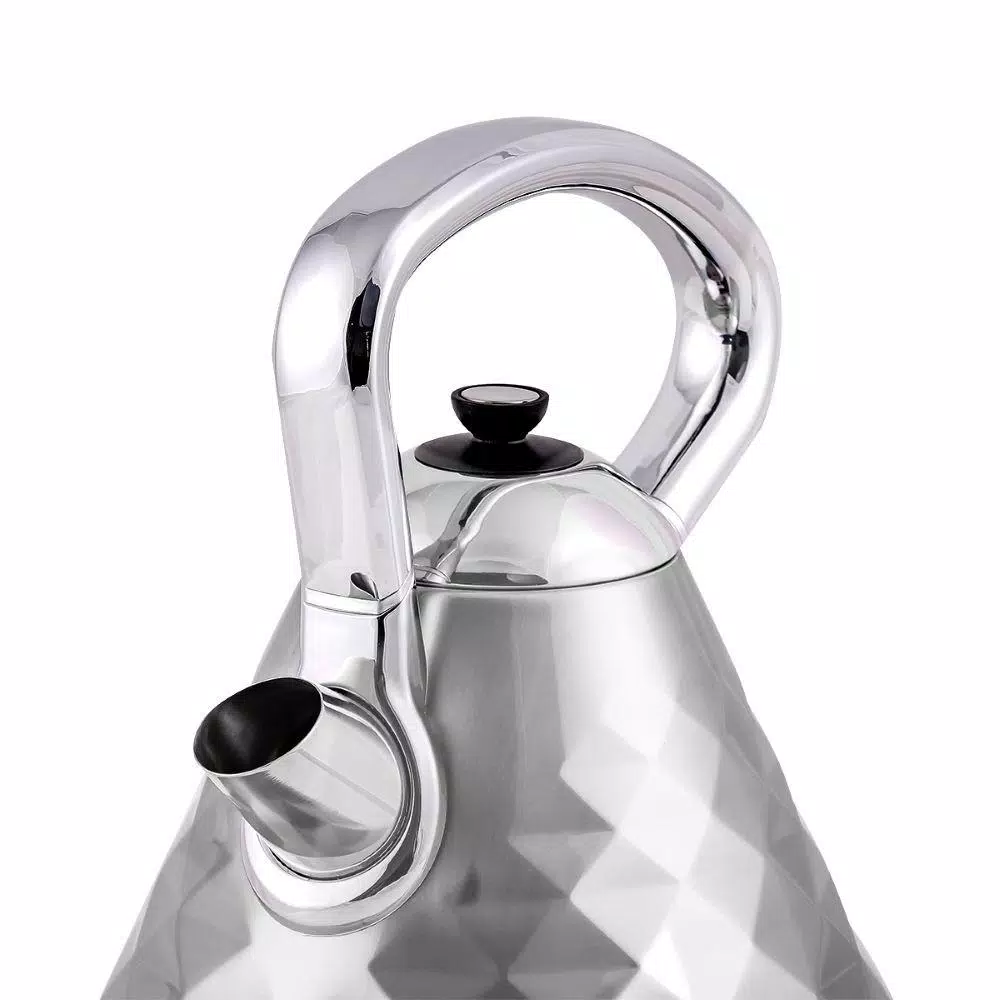 Ovente 7.1-Cup Silver Electric Kettle with Boil-Dry Protection and Auto Shut-Off, Cleo Collection (KS755BR)