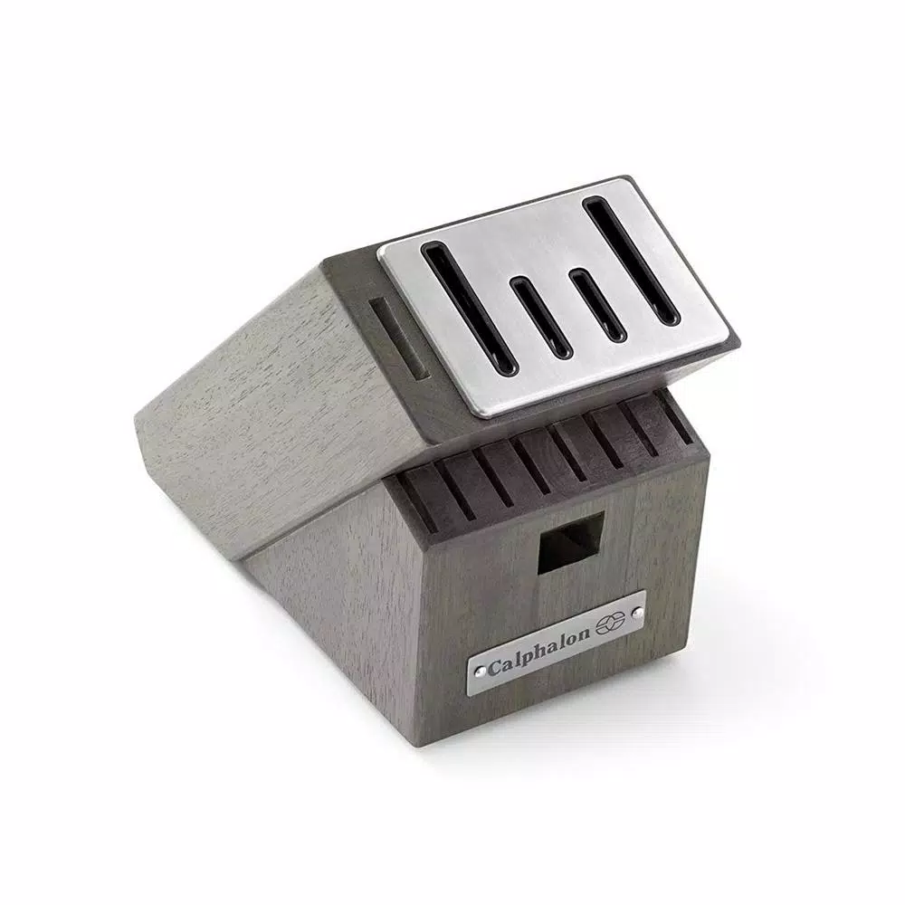 Calphalon Classic 15-Piece Self-Sharpening Stainless Steel Cutlery Knife and Block Set with Sharp in Technology
