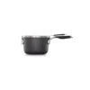 Calphalon Select Space Saving 3.5 qt. Hard-Anodized Aluminum Nonstick Sauce Pan in Black with Glass Lid