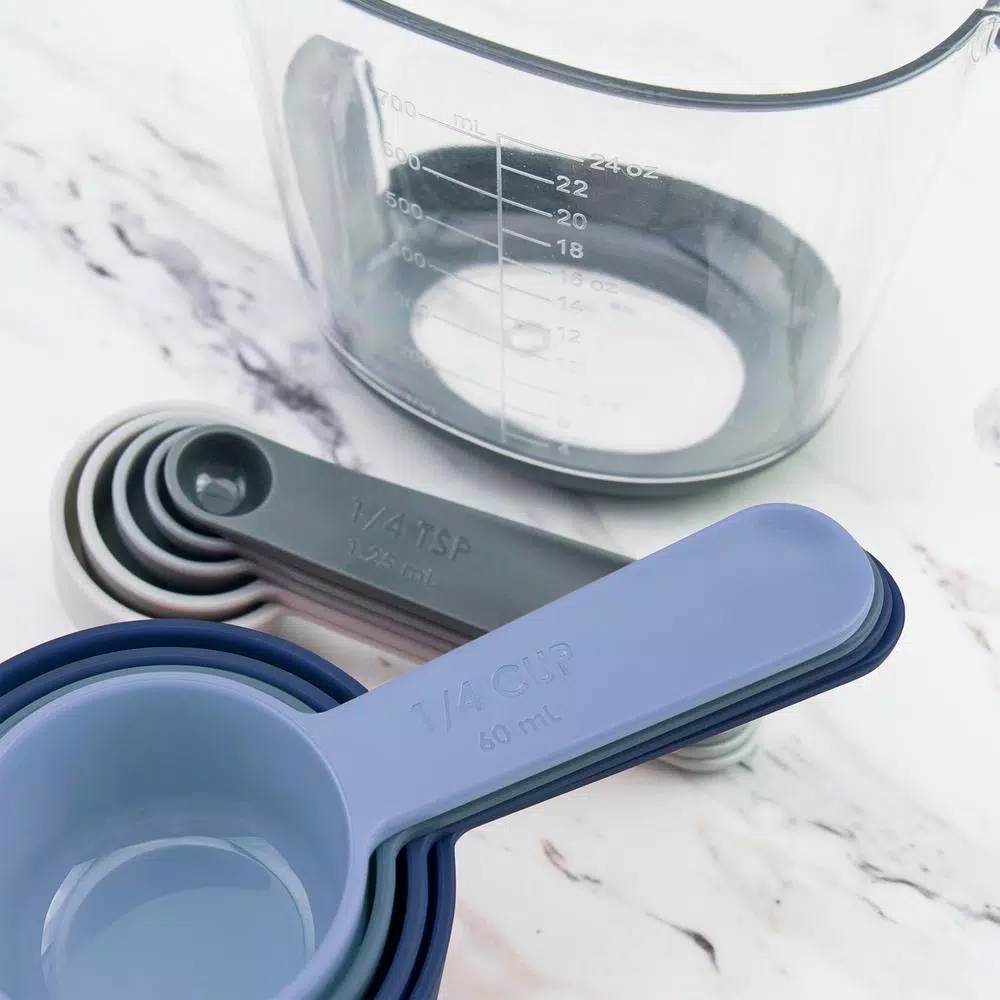 Spectrum Magnetic Nested Measuring System, Measuring Cups & Spoons for Wet and Dry Ingredients, Measuring Cup Baking Set, Red