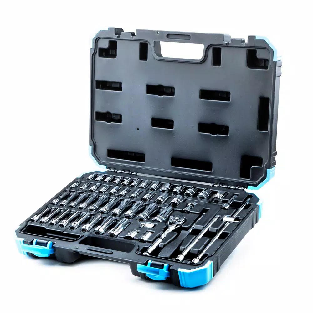 Capri Tools 1/4 in. Drive SAE/Metric Master Socket Set with Ratchets, Adapters and Extensions (51-Piece)